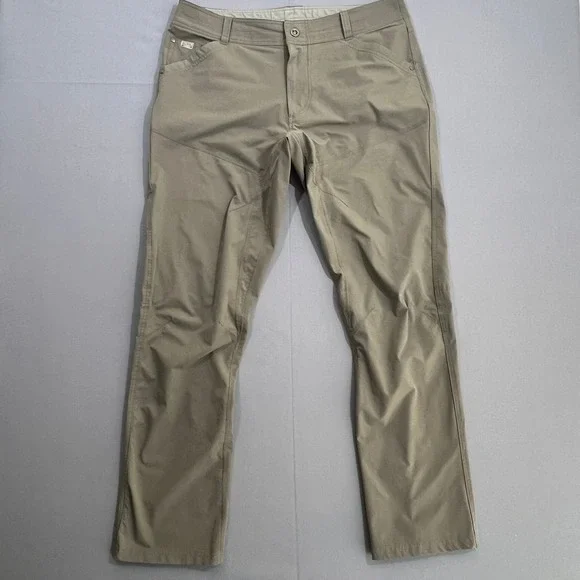 KUHL Silencr Pants Ripstop 4-Way Stretch Outdoor Stretch Taupe Brown Men's 36x34 - Picture 2 of 14